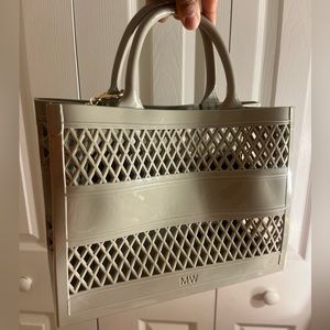 Gray rubber purse